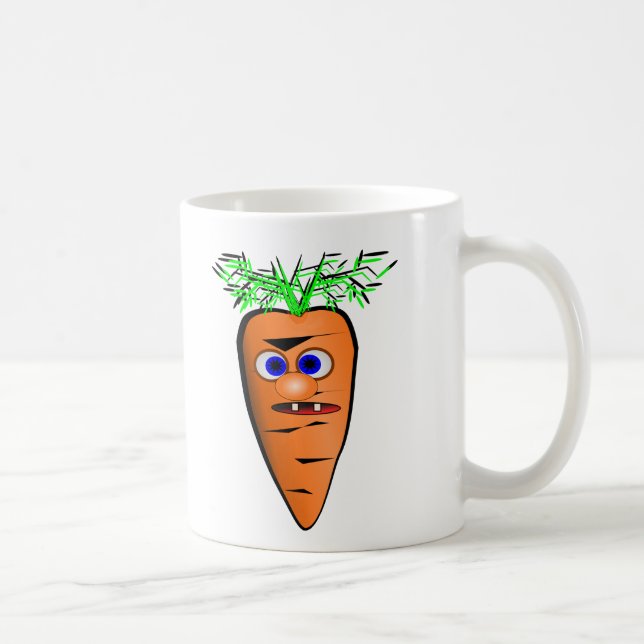 Cartoon Carrot Vegetable Picture Coffee Mug (Right)