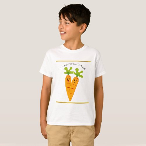 Cartoon carrots with big eyes and a smile to go T_Shirt