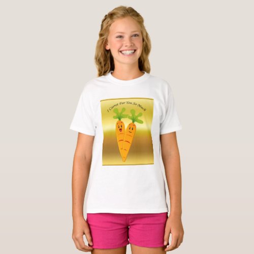 Cartoon carrots with big eyes and a smile to go T_Shirt