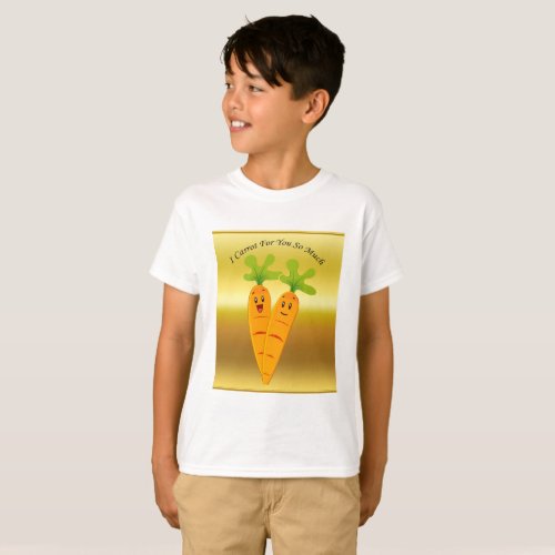 Cartoon carrots with big eyes and a smile to go T_Shirt