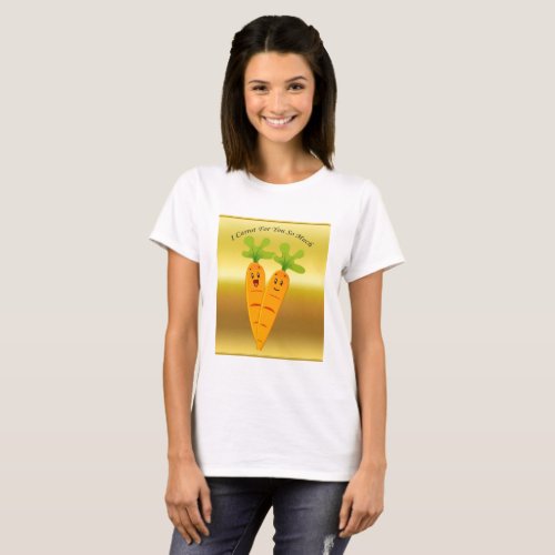 Cartoon carrots with big eyes and a smile to go T_Shirt