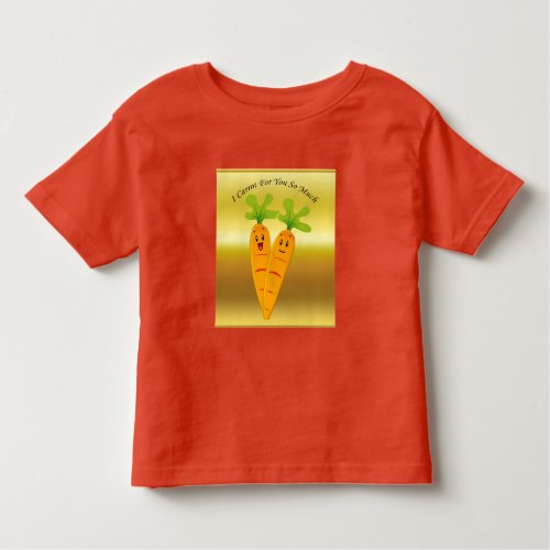 Cartoon carrots with big eyes and a smile to go toddler t_shirt