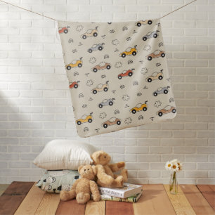 Cartoon Cars Boys Nursery Pattern Baby Blanket