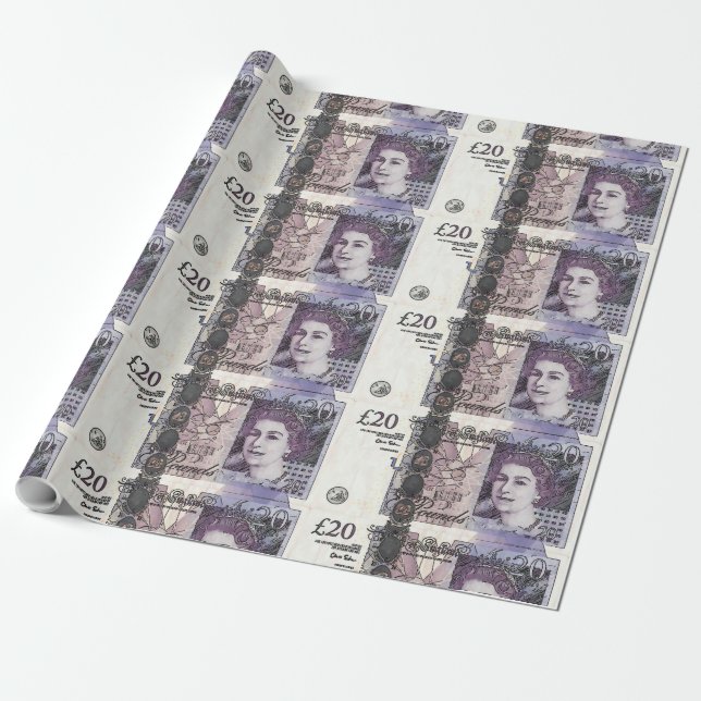 Cartoon Cash 2 Wrapping Paper (Unrolled)