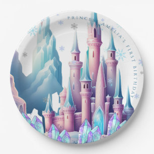  Cartoon Castle 1st Birthday Paper Plates