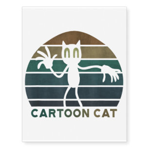 CARTOON CAT CREEPYPASTA TEMPORARY TATTOOS