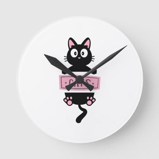 Cartoon cat design clock  (Front)