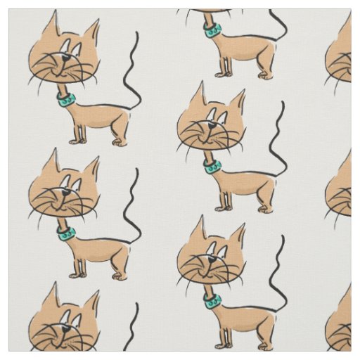 Cartoon cat fabric