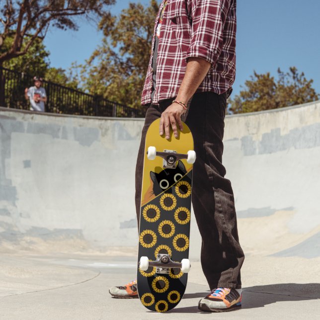 cartoon cat face skateboard (Outdoor 2)
