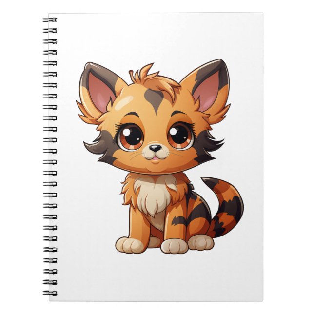 Cartoon cat illustration notebook (Front)