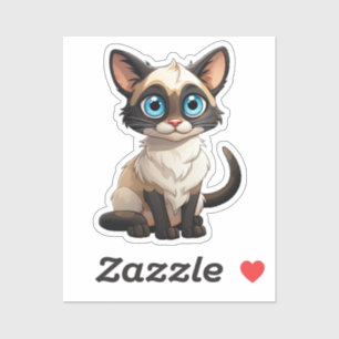 Cartoon cat illustration sticker