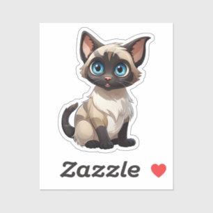 Cartoon cat illustration sticker