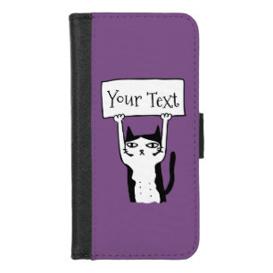 Cartoon Cat iPhone Wallet Case