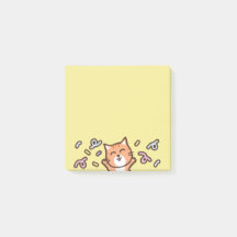 Cartoon cat memo