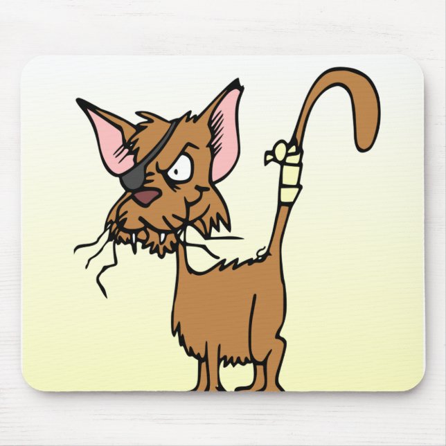 Cartoon Cat Mouse Pad (Front)