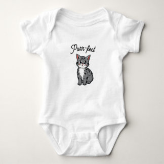 Cartoon Cat Purr-fect Baby Bodysuit