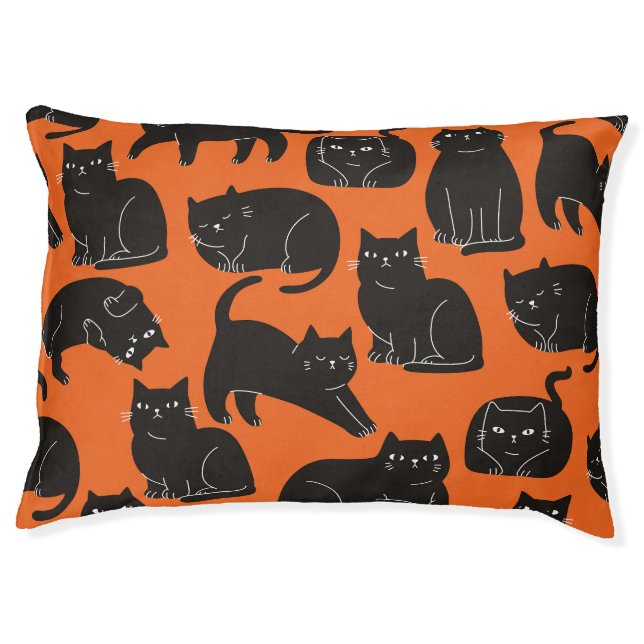 Cartoon Cats Hand Drawn Pattern Pet Bed (Front)