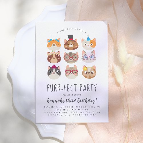 Cartoon Cats Kids’ Purr-fect Birthday Party