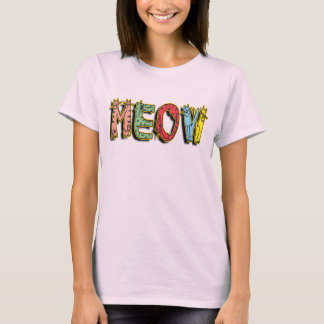Cartoon Cats Meow T Shirt