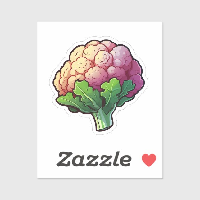 Cartoon cauliflower sticker (Sheet)
