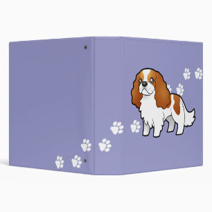 Cartoon Cavalier King Charles Spaniel Binder