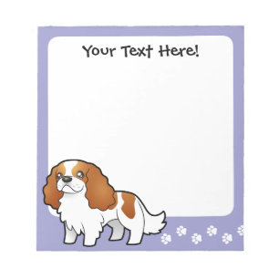 Cartoon Cavalier King Charles Spaniel Notepad