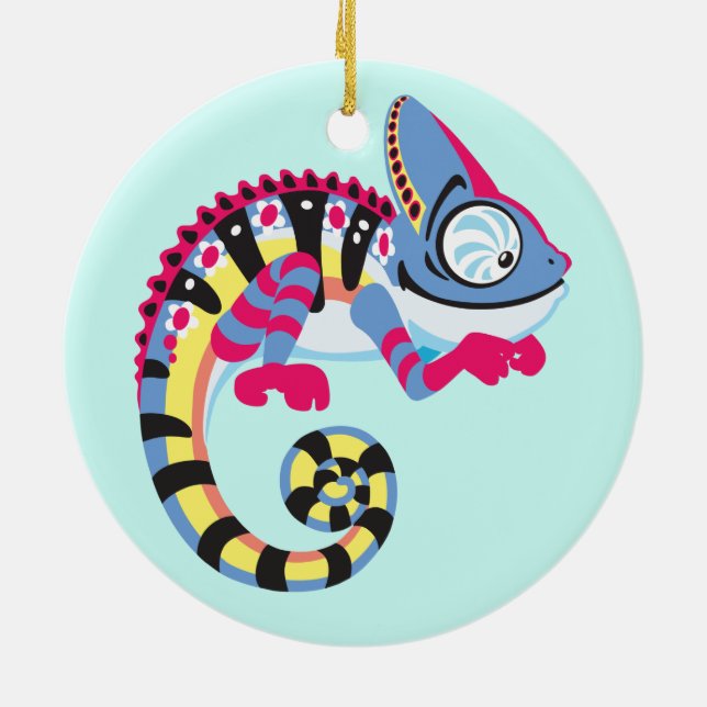 cartoon chameleon ceramic ornament (Back)