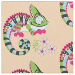 cartoon chameleon fabric