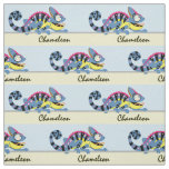 cartoon chameleon fabric