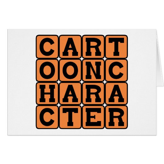 Cartoon Character, Animated Being Cards (Front Horizontal)