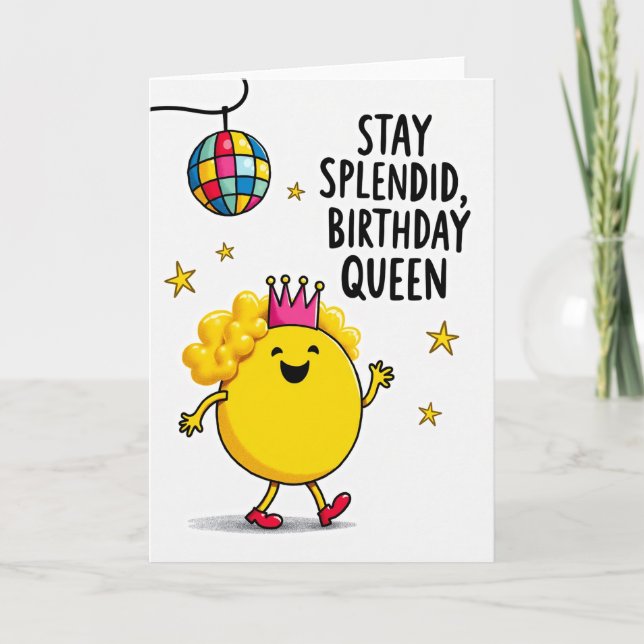 Cartoon Character Birthday Card (Front)