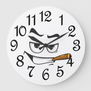Cartoon Character Face Large Clock