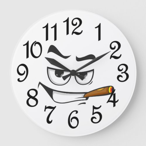 Cartoon Character Face  Large Clock