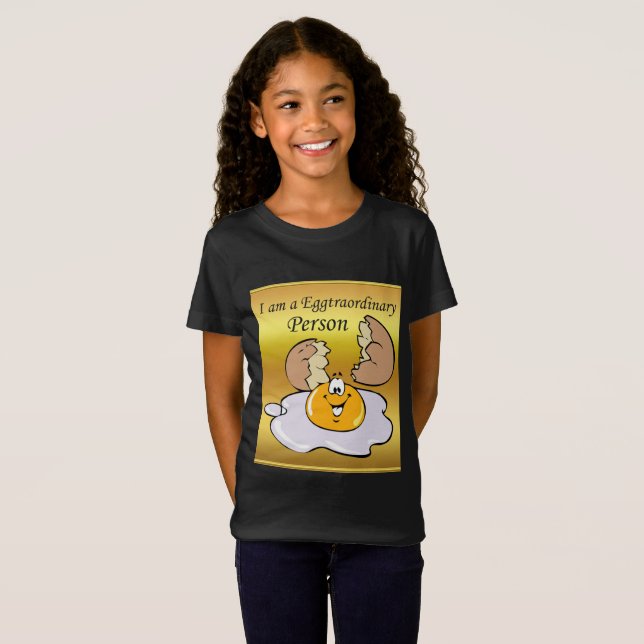 cartoon character fried egg with big smile T-Shirt (Front Full)