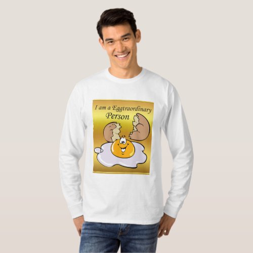 cartoon character fried egg with big smile T_Shirt