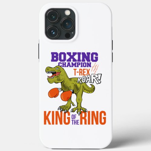 Cartoon character illustration with boxing champio iPhone 13 pro max case
