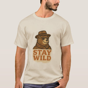 Cartoon Character in Vintage Grunge Style T-Shirt 