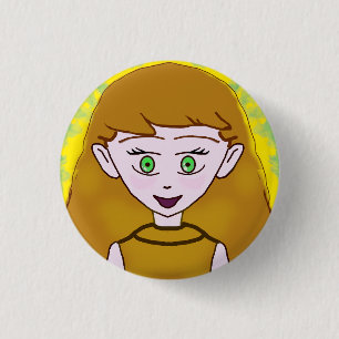 Cartoon Character Popcorn Anime Merry  Button