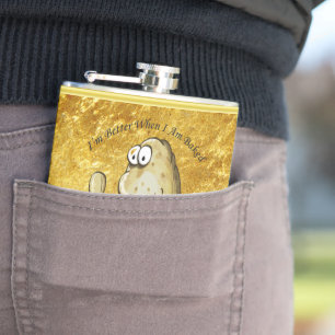 cartoon character potato with big eyes 1 flask