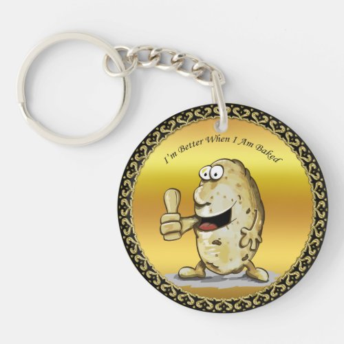 cartoon character potato with big eyes 1 keychain