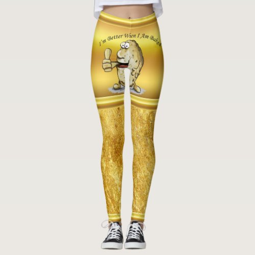 cartoon character potato with big eyes 1 leggings