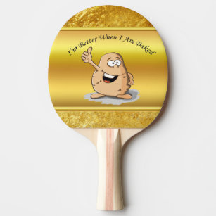 cartoon character potato with big eyes 2 ping pong paddle