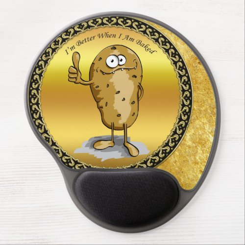 cartoon character potato with big eyes 3 gel mouse pad