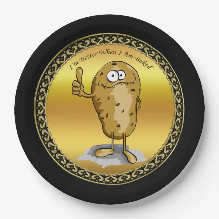 cartoon character potato with big eyes 3 paper plates | Zazzle cartoon character potato with big eyes 3 paper plates | Zazzle