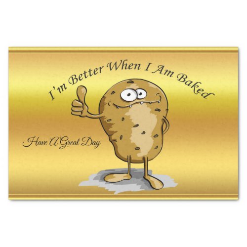 cartoon character potato with big eyes 3 tissue paper