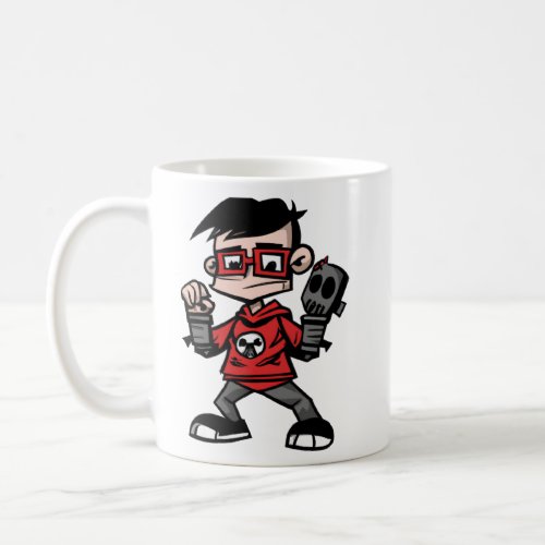 Cartoon Character Superhero Nerd  Coffee Mug