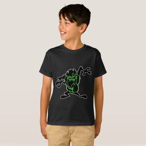 Cartoon character with Neon Glow T_Shirt