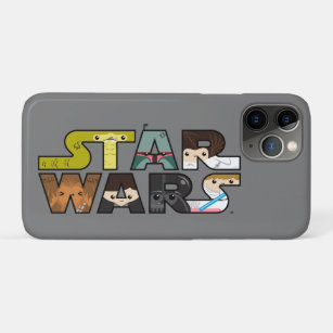 Cartoon Characters Inside Star Wars Logo iPhone 11 Pro Case