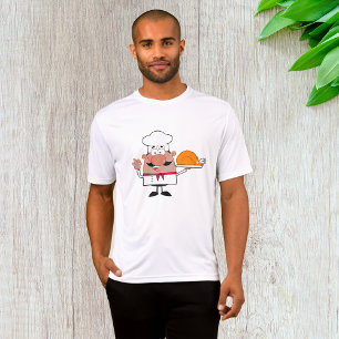 Cartoon Chef Holding Roast Turkey T-Shirt