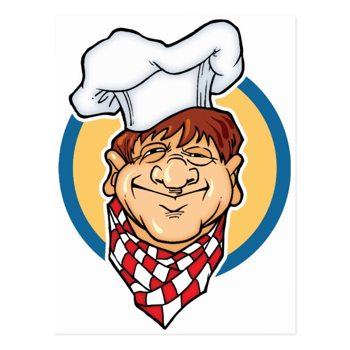 Cartoon Chef Postcard